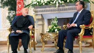 Боздиди Ҳомид Карзай аз Тоҷикистон ва мулоқоти вай бо Раҳмон