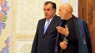 Боздиди Ҳомид Карзай аз Тоҷикистон ва мулоқоти вай бо Раҳмон