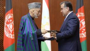 Боздиди Ҳомид Карзай аз Тоҷикистон ва мулоқоти вай бо Раҳмон