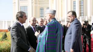 Боздиди Ҳомид Карзай аз Тоҷикистон ва мулоқоти вай бо Раҳмон