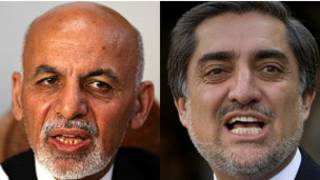  Ашрафғанӣ Аҳмадзай ва Абдуллоҳ Абдуллоҳ