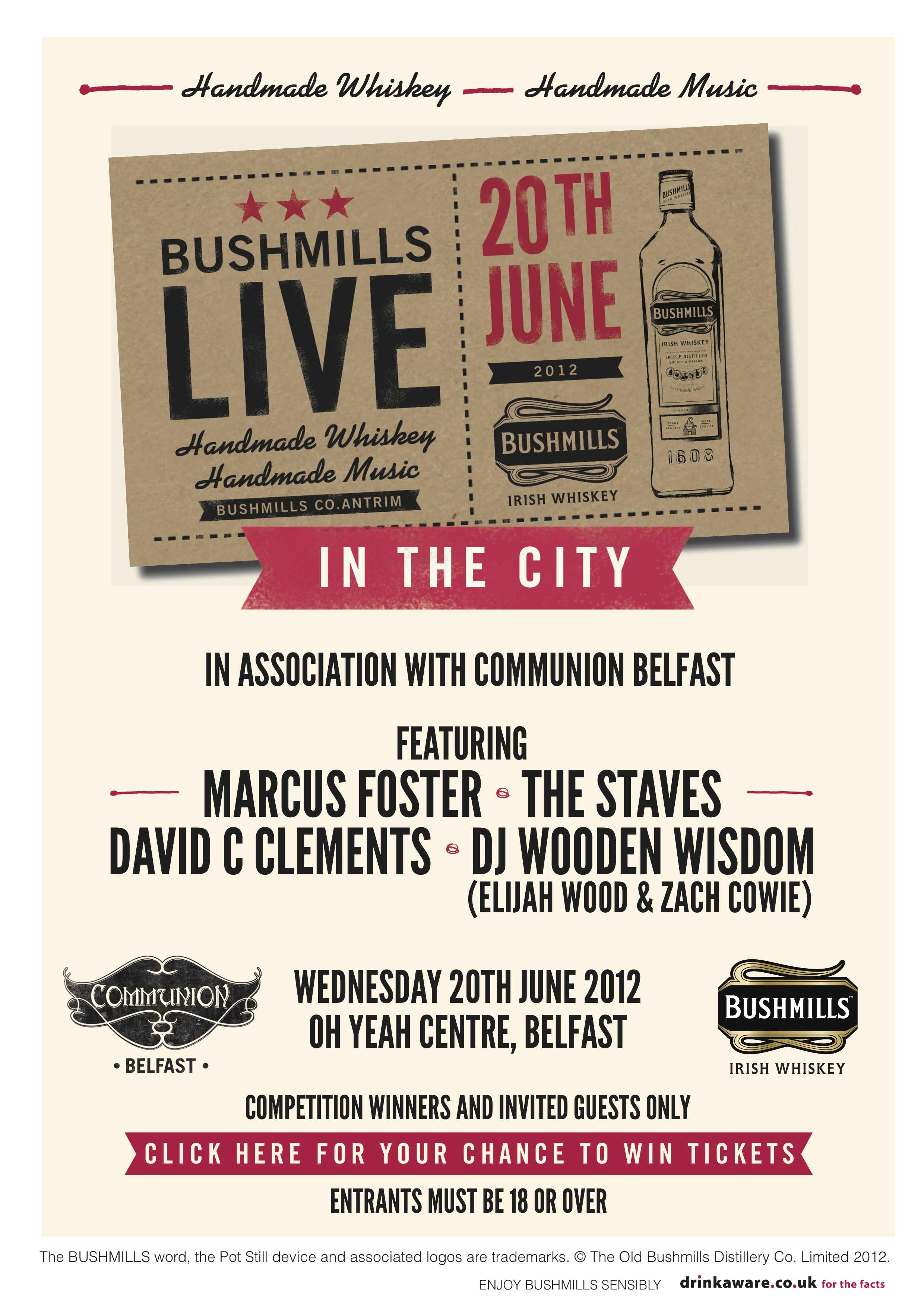 Busmills Live in the City Poster