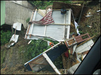 Tomas property damage in St Lucia
