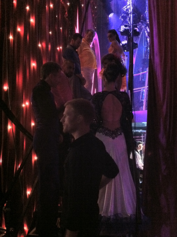 Dancers waiting backstage