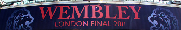 Wembley Stadium banner