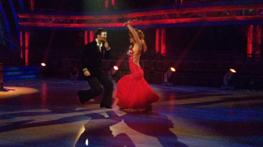 Harry and Aliona rehearsing
