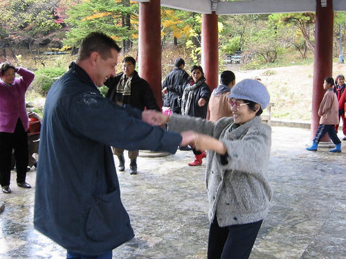 Andy Kershaw joins an OAP dance class in Pyonyang, North Korea for BBC Radio 3 World Music Archive.