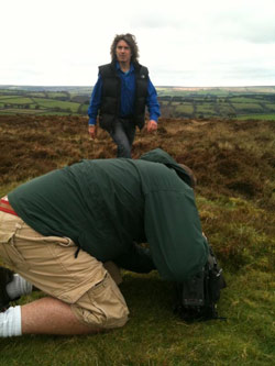 Martin Hughes-Games being filmed on Exmoor