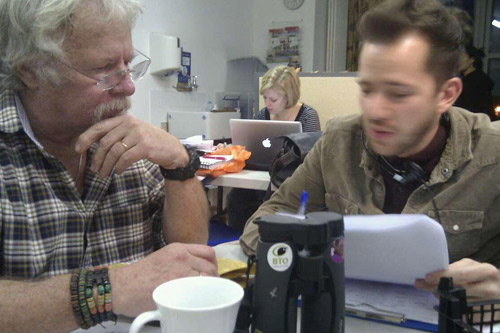 Bill Oddie in the Autumnwatch office