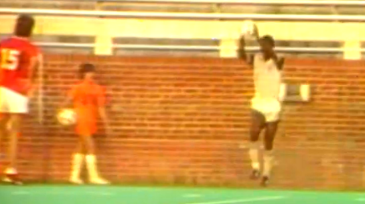 US soccer somersault throw, 1982