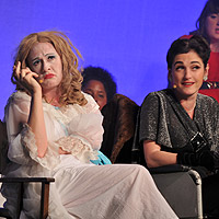 Sarah Thom and Sarah Toogood aka Bette Davis and Joan Crawford 