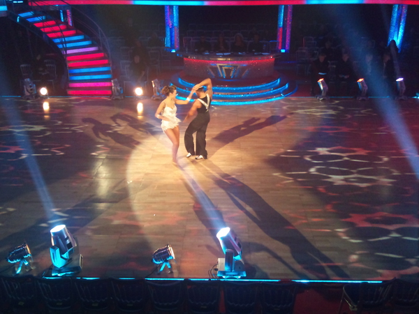 Kara Tointon and Artem Chigvintsev in the Strictly Come Dancing dress rehearsal