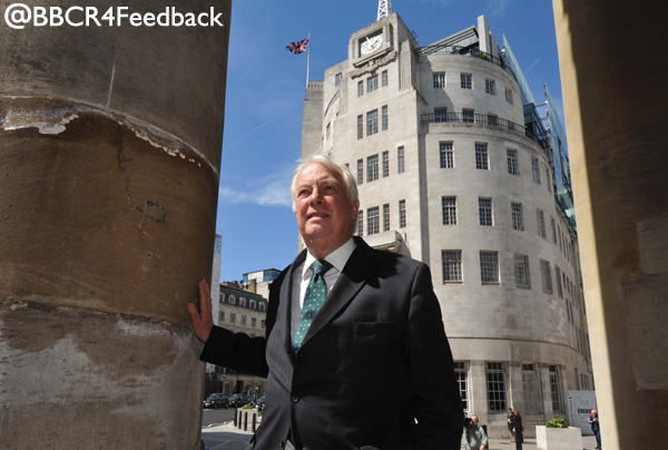 Lord Patten outside BBC Broadcasting House