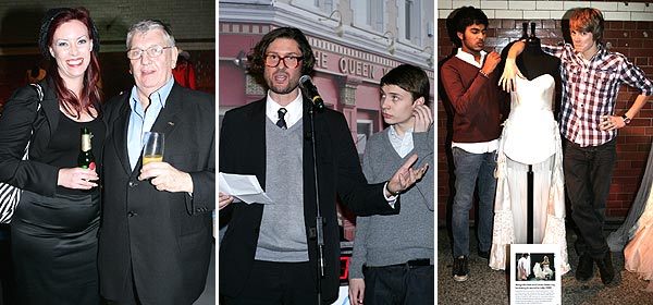 Journalist Sharon with Derek, Exec Producer Diederick with Charlie G, and Himesh with Thomas