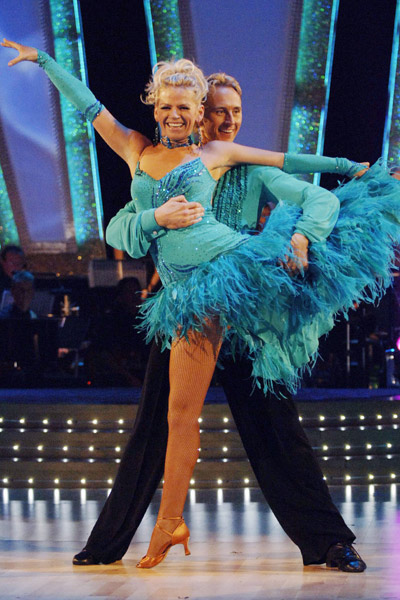 Zoe Ball takes to the dancefloor on Strictly Come Dancing back in 2005