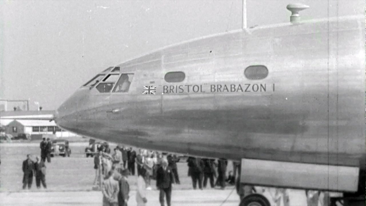 Bristol Brabazon's London landing, 1950