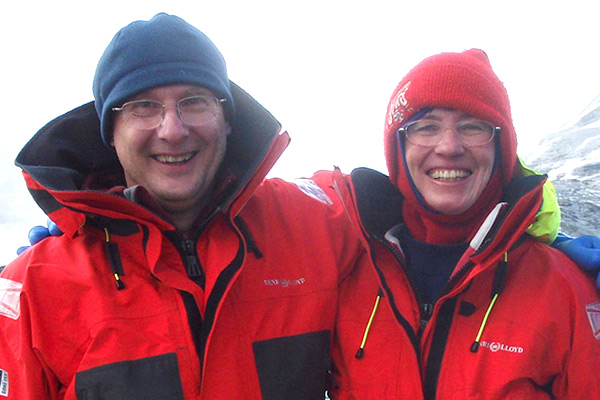 Harriet Gillett and husband Phil Trathan