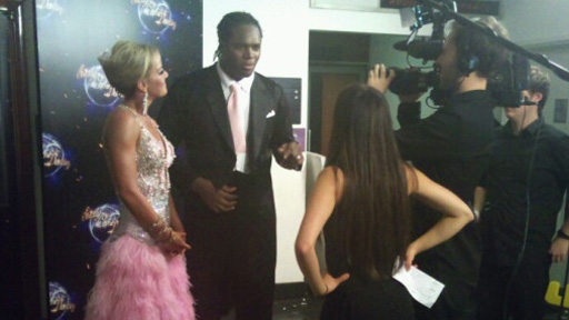Audley Harrison and Natalie Lowe after their dance.