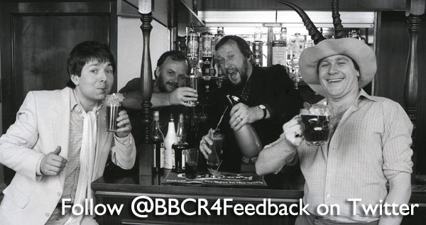 Graham Seed as Nigel Pargetter, John Peel, John Walters and Trevor Harrison as Eddie Grundy in 1984.