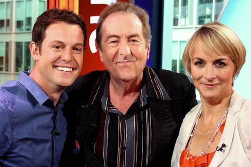 Matt Baker and Louise Minchin with Monty Python star Eric Idle on Monday, 12 July's episode of The One Show. This was the first episode of The One Show to be broadcast in High Definition