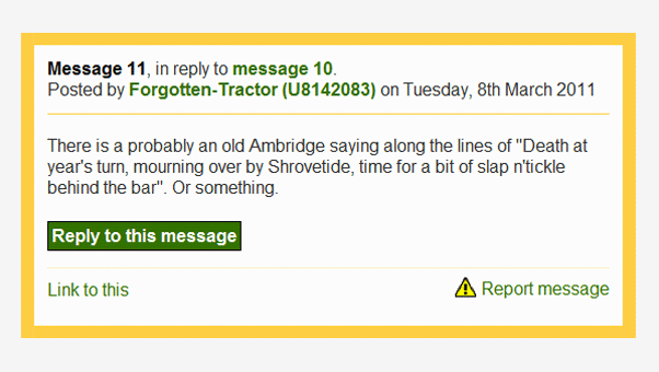  There is a probably an old Ambridge saying along the lines of 