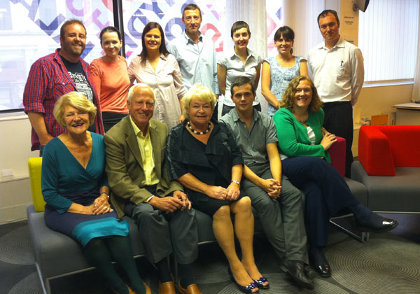 Team photograph of the pioneers of 1970 Radio Manchester