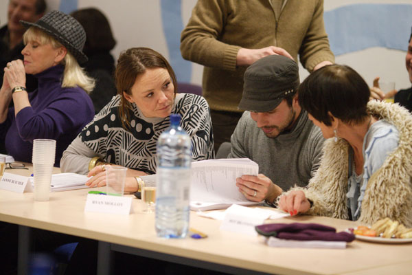 Charlie Brooks (Janine), Neil McDermott (Ryan) and June Brown (Dot)