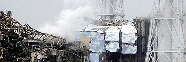The damaged No. 4 unit of the Fukushima Dai-ichi nuclear plant