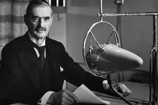 The Rt. Hon. Neville Chamberlain in 1935 (BBC Archive image)