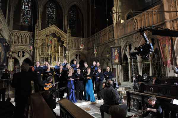 Filming at St Augustine's, Kilburn