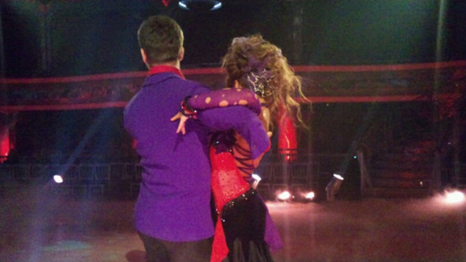 Chelsee and Pasha rehearsing