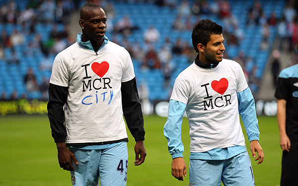 Mario Balotelli before a match