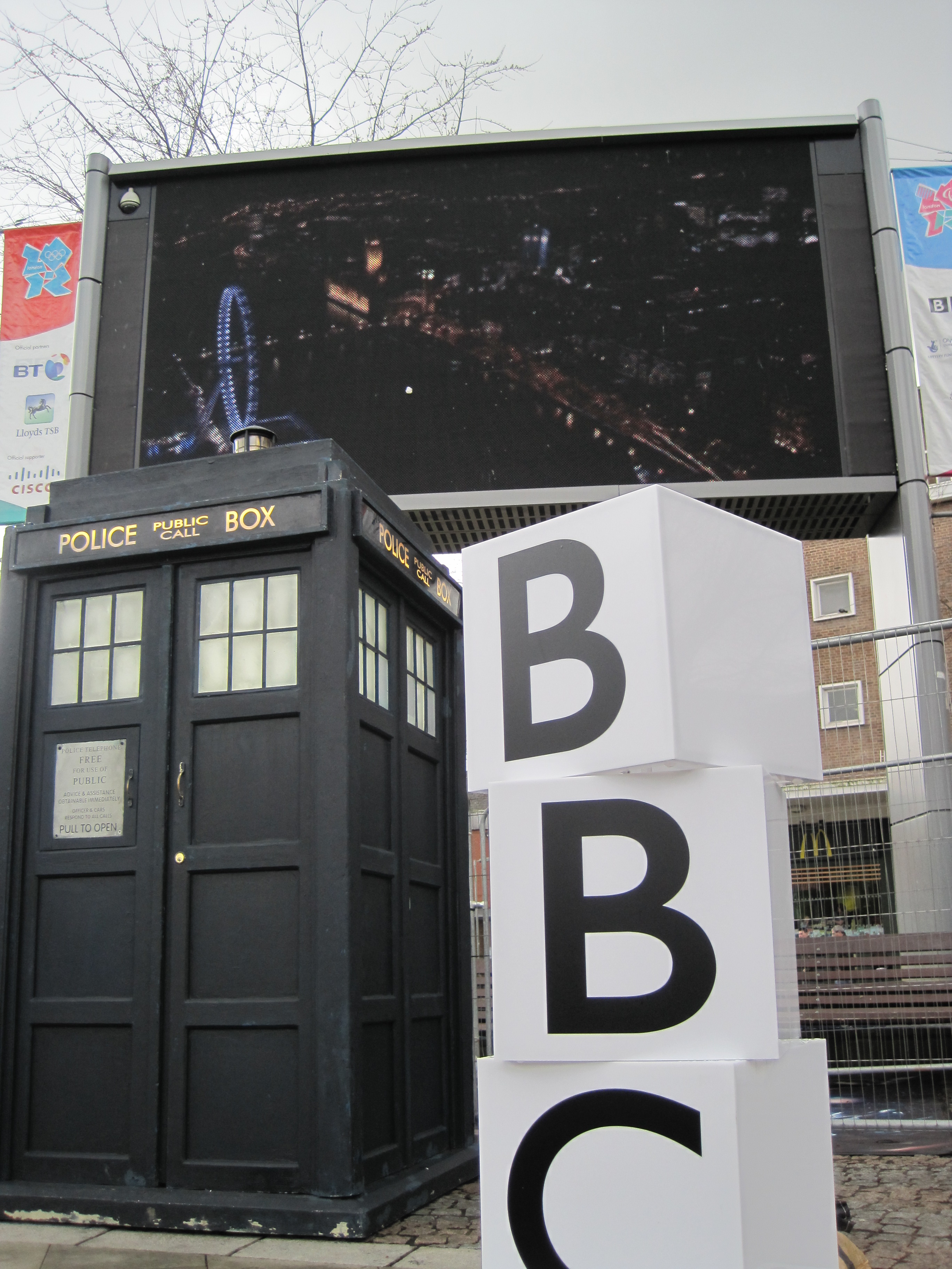 A BBC Big Screens display