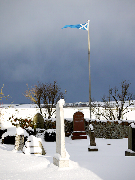 The Saltire at Athelstaneford on St Andrew's Day, November 2010