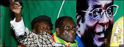 Zimbabwe's President, Robert Mugabe at a youth convention in the capital, Harare. 