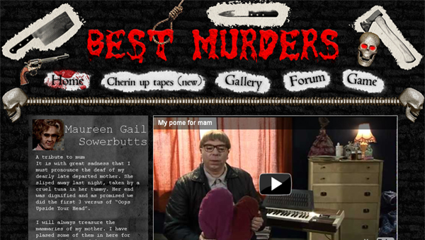 'Best Murders' website, from Phychoville 