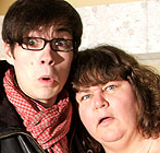 Sam and Cheryl show their whodunnit expression