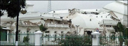 Haiti's National Palace after collapse