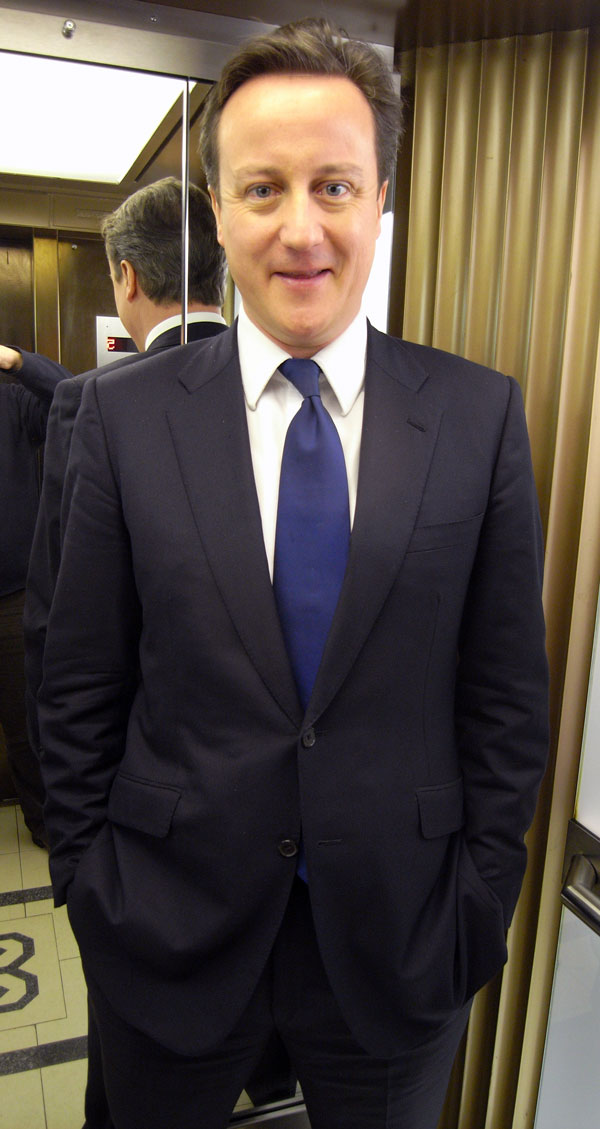 David Cameron in a BH lift