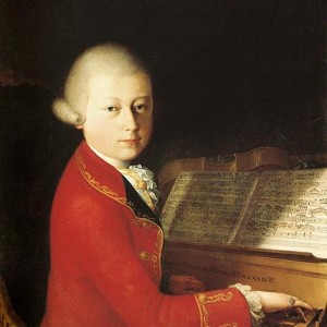 Picture of Mozart at the piano