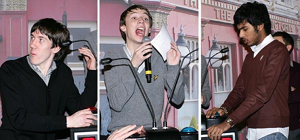 David, Charlie and Himesh play the quiz