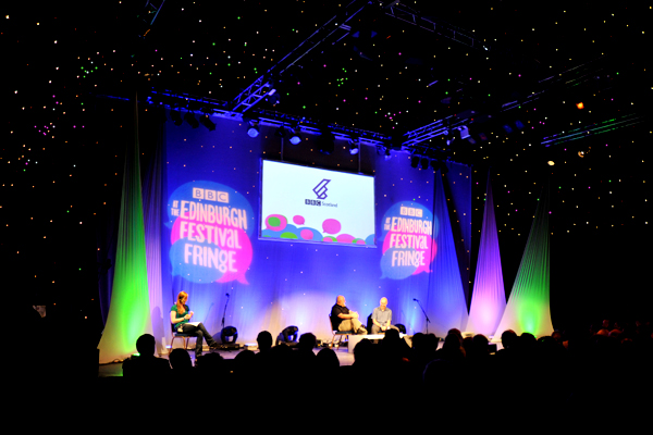 Christopher Brookmyre with Alexei Sayle