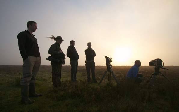 The Autumnwatch Aventure team with Johnny Kingtom on Exmoor
