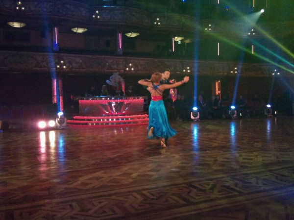 Harry and Aliona Quickstep it round the Blackpool Tower Ballroom