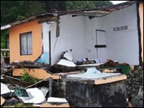 damaged houses 