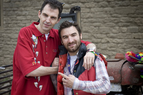 DJ Tim Westwood and Andy Dunn at Glastonbury