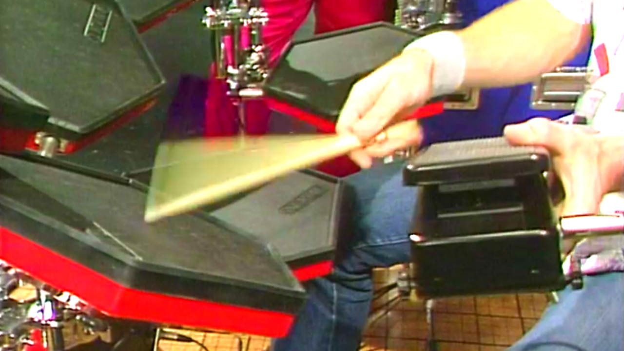 The Simmons electronic drum kit, 1984