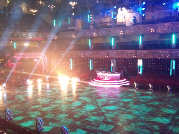 The Strictly judges desk in the Tower Ballroom Blackpool