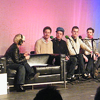 Janice Forsyth with the Three Englishmen on the Festival Cafe