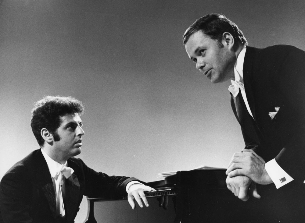 Daniel Barenboim and Dietrich Fischer-Dieskau on the Janet Baker Show in 1970.